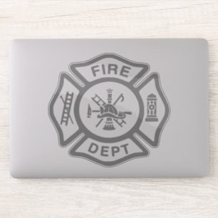 Fire Department Firefighter Badge Grey