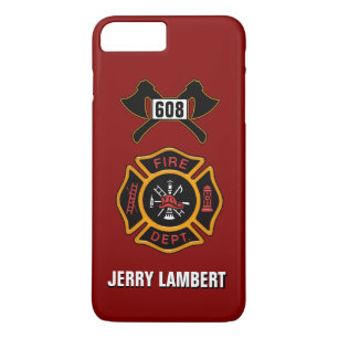 Fire Department Firefighter Badge Name Template iPhone 8 Plus/7 Plus Case