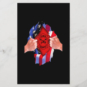 Fire Department Flag Firefighter Thin Red Line Flyer