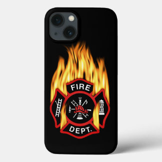 Fire Department Flaming Badge iPhone 13 Case