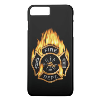 Fire Department Flaming Gold Badge iPhone 8 Plus/7 Plus Case