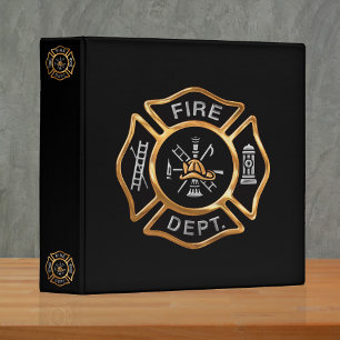 Fire Department Gold Badge Binder