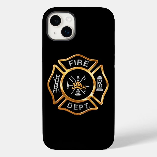 Fire Department Gold Badge Case-Mate iPhone Case (Back)