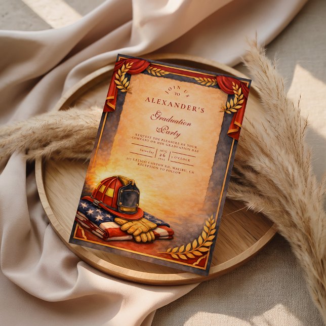 Fire Department Graduation Invitation (Creator Uploaded)