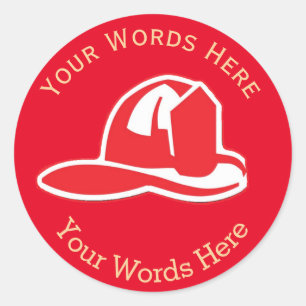 Fire Department Helmut Custom Round Sticker