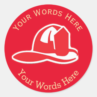 Fire Department Helmut Custom Round Sticker