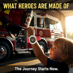 Fire Department logo Black And Gold Badge Watch<br><div class="desc">Fire Department logo Black And Gold Badge With Fire Axes and ladder.
Great for firemen and first respondents. Personalize with your name and department home town and more.monogram</div>