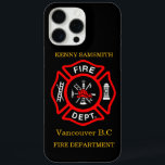 Fire Department logo Black And Red Badge11 iPhone 16 Pro Max Case<br><div class="desc">Fire Department logo Black And Red Badge With Fire Axes and ladder.
Great for firemen and first respondents. Personalize with your name and department home town and more.monogram</div>