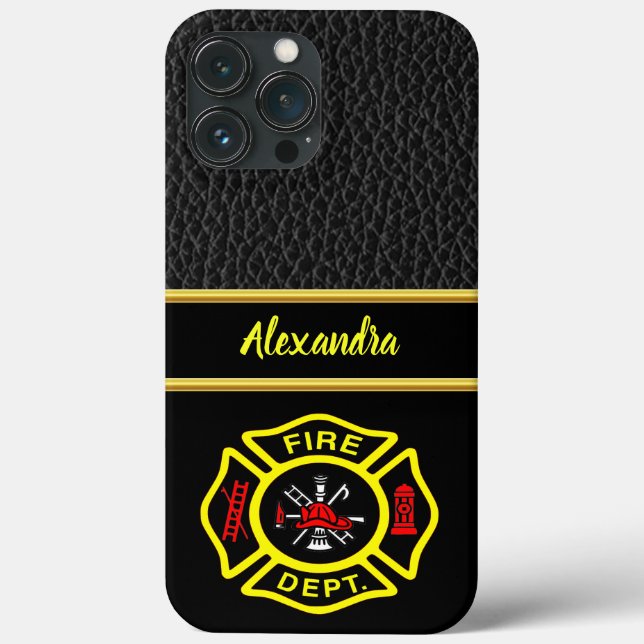 Fire Department logo Black And Yellow Badge Case-M Case-Mate iPhone Case (Back)