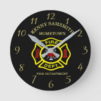 Fire Department logo Black And Yellow Badge