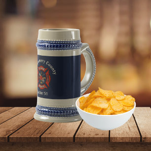 Fire Department Logo Custom Beer Stein