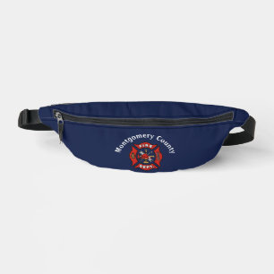 Fire Department Logo Custom Blue Fanny Pack