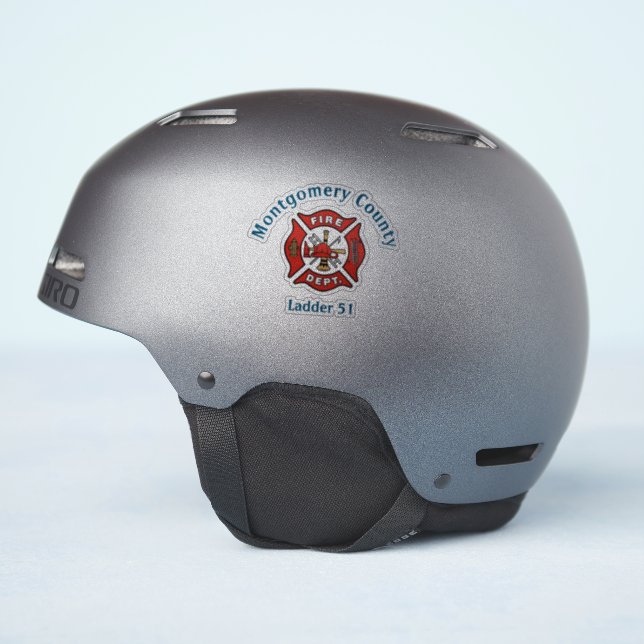 Fire Department Logo Custom Equipment Sticker (Helmet Side)