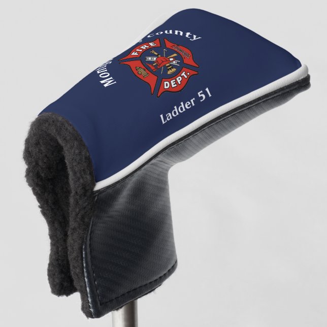 Fire Department Logo Custom   Golf Head Cover (3/4 Front)