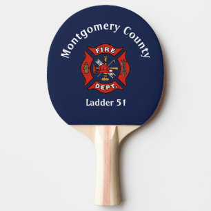 Fire Department Logo Custom  Ping Pong Paddle