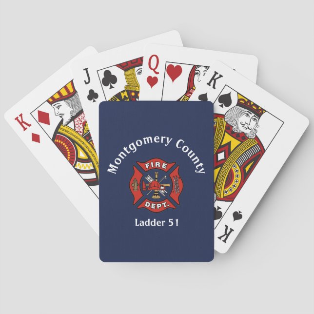 Fire Department Logo Custom  Playing Cards (Back)