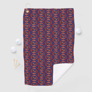 Fire Department Logo Pattern Golf Towel