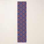 Fire Department Logo Pattern Scarf<br><div class="desc">Red generic firefighter / fire department badge logo graphic pattern on blue background. Perfect wear for firefighters and those that love them</div>