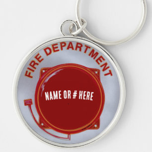 Fire Department Personalized Keychain