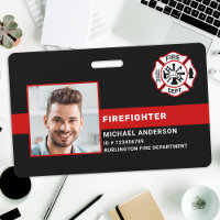 Fire Department Personalized Photo Firefighter ID