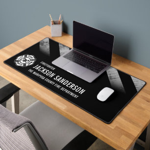 Fire Department Thin Red Line Logo Firefighter Desk Mat