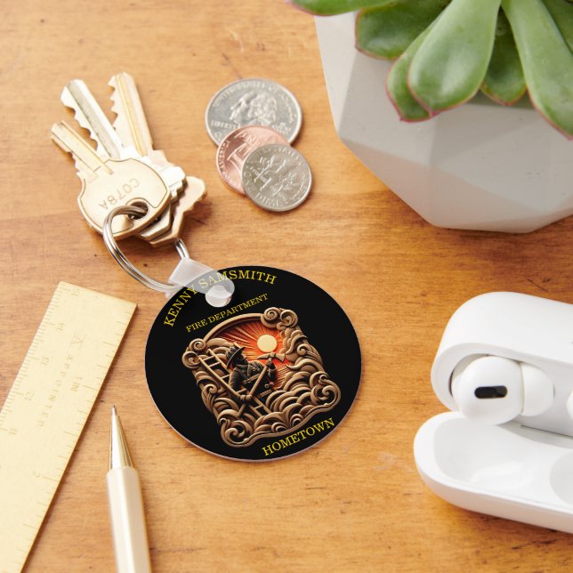 Fire Departments Badge Of Everyday Heroes Keychain (Desk)