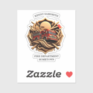 Fire Departments Badge of protecting the community