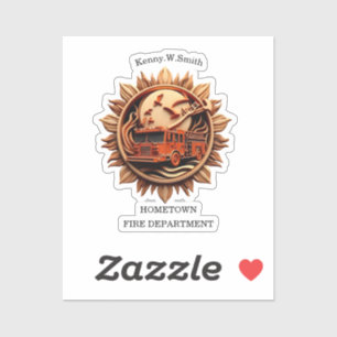 Fire Departments Badge radiating prestige, Honor