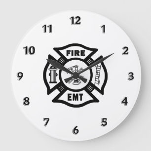Fire Dept EMT Large Clock