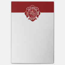 Fire Dept / Firefighter custom Post-it® Notes 4x6