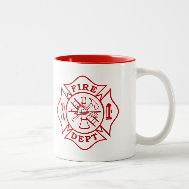 Fire Dept / Firefighter Maltese Cross Mug (Right)