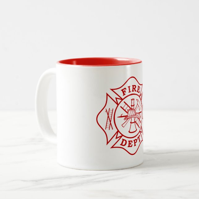 Fire Dept / Firefighter Maltese Cross Mug (Front Left)