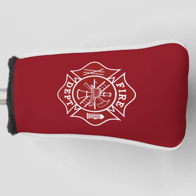 Fire Dept / Firefighter Maltese Cross Putter Cover (Front)