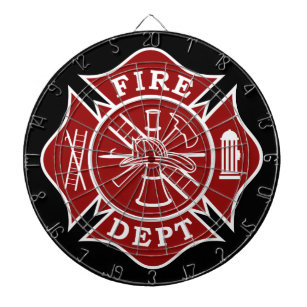 Fire Dept / Firefighter Metal Cage Dartboard