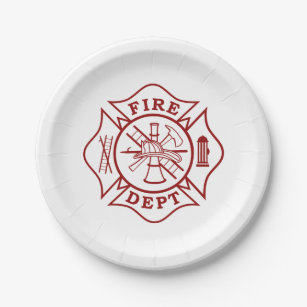 Fire Dept / Firefighter Paper Plates 7"