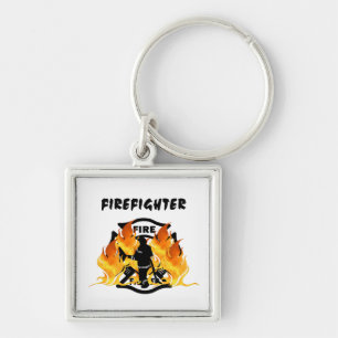 Fire Dept Flames Keychain