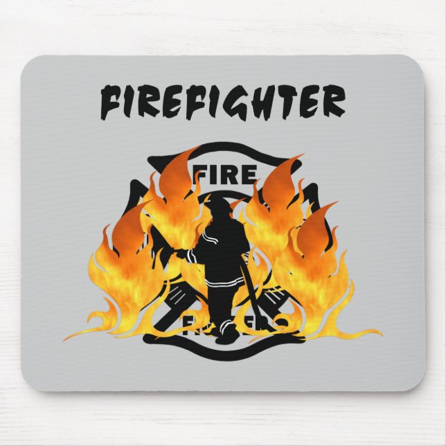 Fire Dept Flames Mouse Pad (Front)