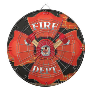 Fire Dept Logo Dartboard