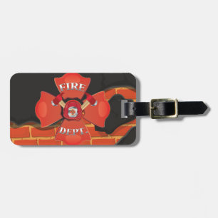 Fire Dept Logo Luggage Tag