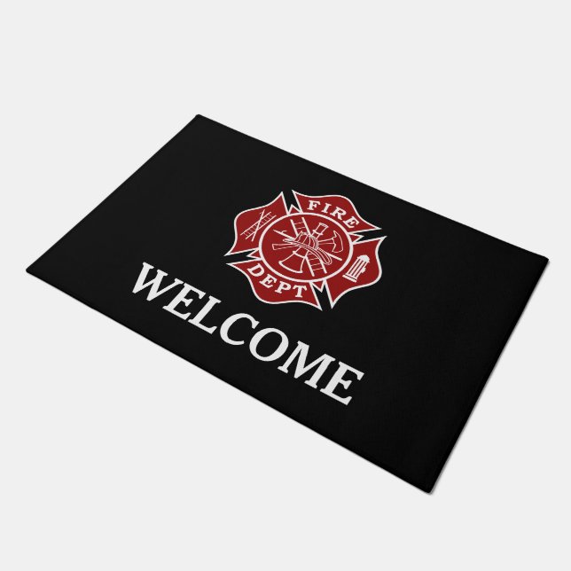 Fire Dept Maltese Cross Doormat (Angled)