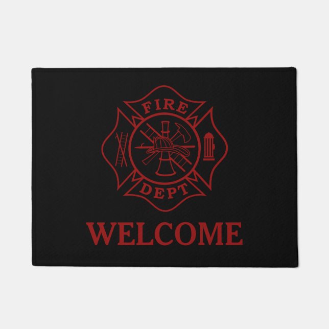 Fire Dept Maltese Cross Doormat - 18"x24" (Front)
