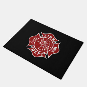 Fire Dept Maltese Cross Doormat - 18"x24"