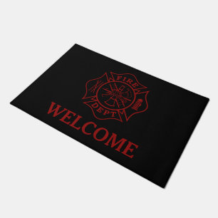 Fire Dept Maltese Cross Doormat - 24"x36"