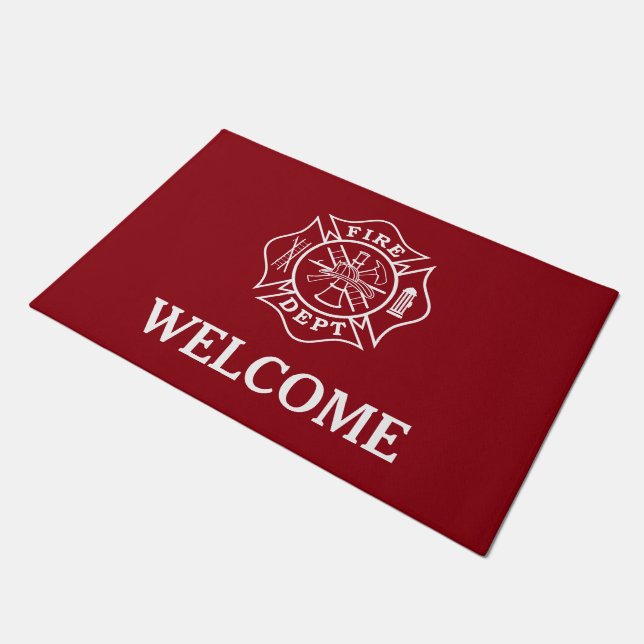 Fire Dept Maltese Cross Doormat - 24"x36" (Angled)