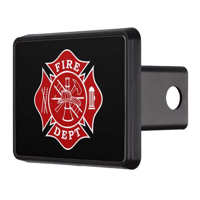 Fire Dept Maltese Cross Hitch Cover 2" Receiver (Left)