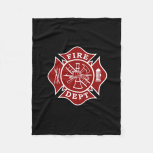 Fire Dept Maltese Cross Small Fleece Blanket