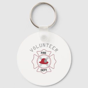 Fire Dept Volunteer Keychain