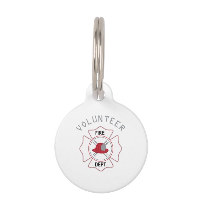 Fire Dept Volunteer Pet Tag (Front)