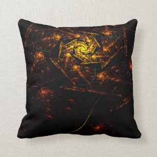Fire Down Below Abstract Throw Pillow