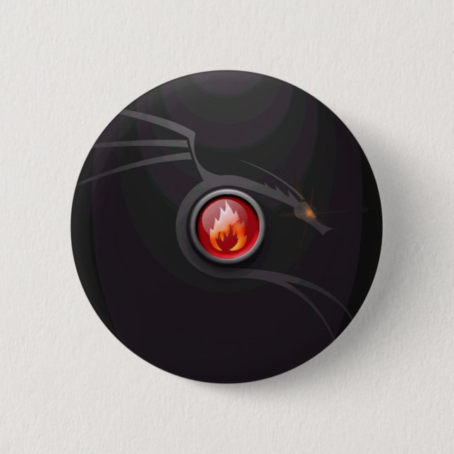 Fire Dragon 2 Inch Round Button (Front)